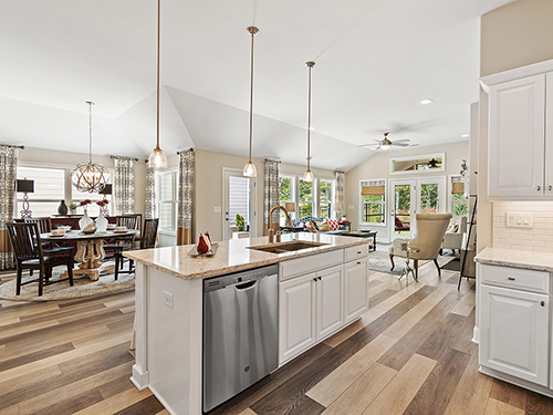 Open floorplans make entertaining with neighbors a breeze.>